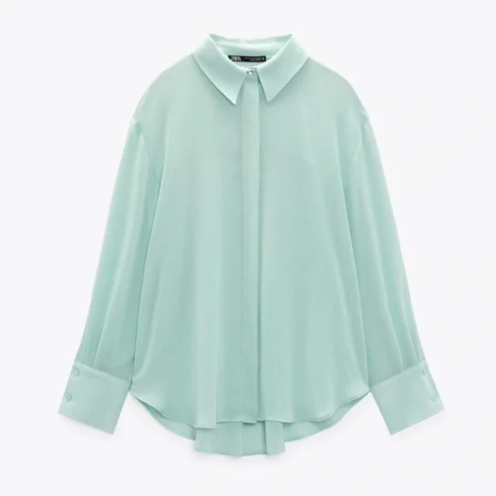 Zara mint blouse